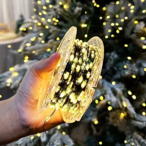 Cross border New Led String Lights Low voltage Outdoor Lighting Christmas Holiday Green Wire Copper Garden Small Lights