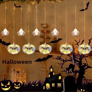 Cross border New Style Halloween Hanging Lights Ghost Festival String Lights Pumpkin Decorative Lights LED IP66 Rated Dimmable
