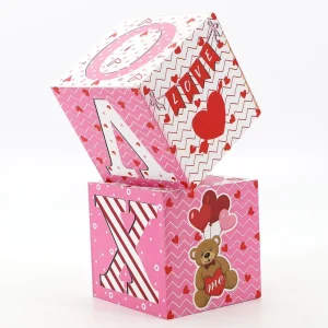Cross border New Valentine’s Day Birthday Party Square shaped Table Decoration Romantic Wedding Love Home Decoration Ornament