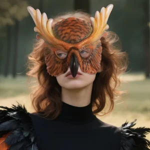 Cross border New style Carnival Prop Owl Mask Festive Cosplay Accessory PP Plastic One Size for Creating Atmospheric Dance party