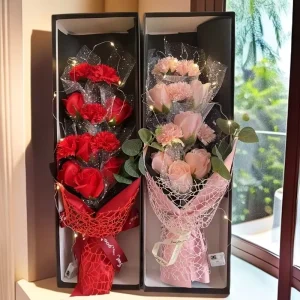 Cross border Rich Jewelry Romantic Practical Rose Soap Flower Bouquet Gift Box Birthday Girlfriend Wedding Home Decor