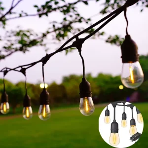 Cross border S14 Light String E27 Horse Ball Light Outdoor IP65 Solar Waterproof Remote Control 5m 10m Decorative Lights