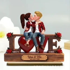 Cross border Valentine’s Day Wooden Custom Romantic Love Letters Heart Table Ornaments for Birthday Full Moon Party Decorations