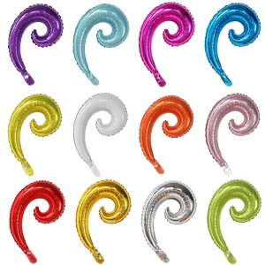 Cross border Wave Ball Colorful Curve Foil Balloons Birthday Wedding Party Decoration Hanging Ornaments