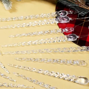 Crystal Christmas Tree Hanging Ornaments for Winter Wonderland Party Decor