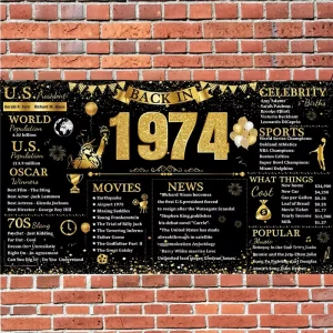 Custom 210x150cm 100D Polyester American Style Back to Vintage Anniversary Party Photo Backdrop Banner (Customizable)