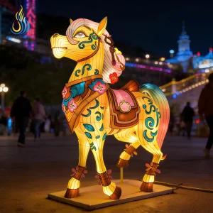 Custom 3D Cartoon Style Animal Lantern Traditional Chinese Lantern Festival Animal for Theme Park Garden Display