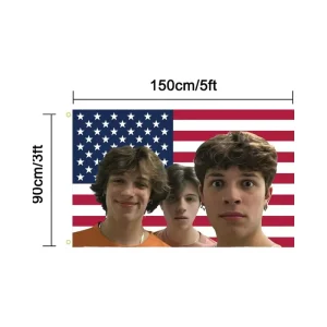 Custom 3x5ft Double Sided Polyester Cotton Advertising Flag Large Size With Custom Logo Print Promotional Custom Flags & Banners