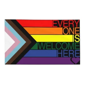 Custom 3x5ft Polyester Rainbow Pride Flag Aluminium Flagpole Heat Transfer Printed Outdoor Decorative Festival Banners