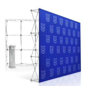 Custom 8ft Party Straight Backdrop Stand Wall System Banner Fabric Pop Up Display
