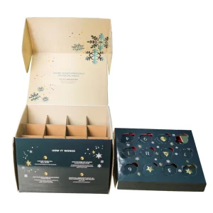 Custom Advent Calendar Packaging Box for Christmas Beverage Gift Sets Christmas Cardboard Boxes
