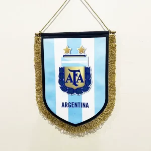 Custom Advertising Non Woven Satin Material Club National Football Pennant Exchange Souvenir Wall Banner Flags