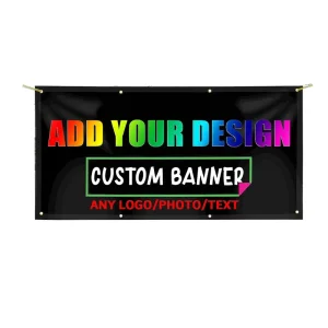Custom Advertising Poster Hanging Perforated 13Oz Pvc Vinyl Banner With Customized Size and Logo Printing