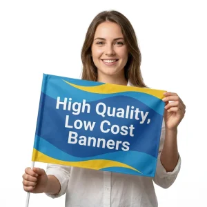 Custom Anniversary Banners Polyester for Housewarming Event Double Sided Printing Fast Delivery Durable Outdoor