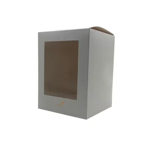 Custom Art Paper Cardboard Christmas Gift Boxes With Clear Transparent Windows for Flower Candles Party Holiday Decor Supplies