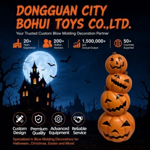 Custom Bohui Halloween Pumpkin Prop PP Material Factory Price From Direct Blow Molding Factory