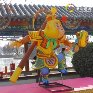 Custom Cartoon Fairy Tale World Silk Lantern Festival for Easter Outdoor Decorations for Halloween and Christmas Festivities