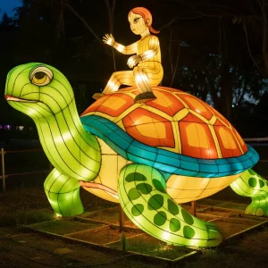 Custom Chinese Festival Lantern Sea Turtle Silk Lantern Christmas Easter Thanksgiving Decor Aquarium Beach Ocean Theme Party Use