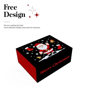 Custom Christmas Gift Box Set Folders Packaging Embossing Matt Lamination for Luxury Holiday Gifts Recyclable Biodegradable