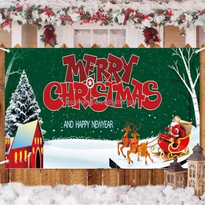 Custom Christmas Halloween Backdrops Birthday Banners Gift Decorations