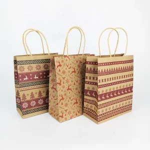Custom Christmas Holiday Gift Wrapping Paper Bags