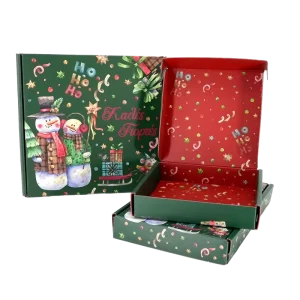 Custom Christmas Magnetic Gift Box with Full Color Printing for Subscription Box Packaging