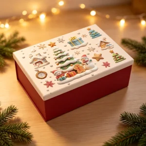 Custom Christmas Rigid Gift Box Paper Packaging Box for Holiday Candy Cookie Gift Sets