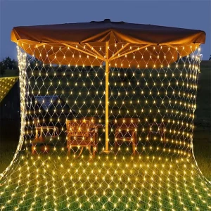 Custom Color LED Net Lights IP65 Waterproof Rubber Cable Christmas Holiday Decorative Lighting Customizable Color Scheme