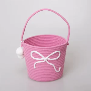 Custom Color Size Pink Pig Unicorn Frog Easter Egg Basket Eco Friendly Cotton Rope Customizable Multi Function Decoration