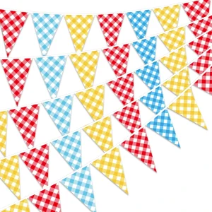 Custom Construction Carnival Party Decorations Birthday Party Wedding Decorations Triangle Banners Flags