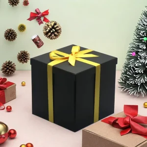 Custom Convenient Folders Gift Box UV Coating Sponge Lining Holiday Gift Packaging Recycled Materials Gift Craft Embossing