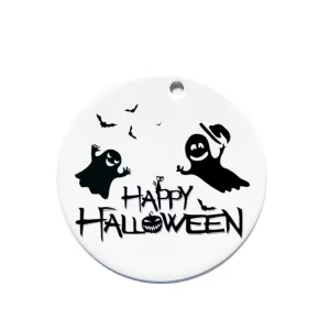Custom DIY Crafting Personalized Christmas Tree Ball Halloween Home Decor Pendant Sublimation Blank Ceramic Ornament ACG Brand