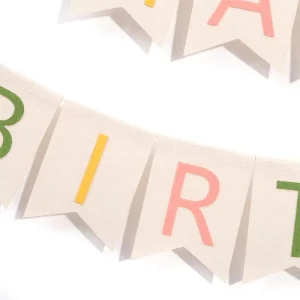 Custom Design Felt Happy Birthday Banner Garland Bunting for Christmas New Year & Various Festival Party Hanging Decoration