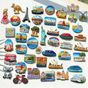 Custom Design Logo Resin Sea World Stickers 3d Fridge Magnet Tourist Souvenir Kitchen Gift