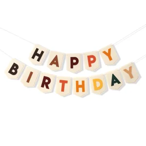 Custom Designed Felt Happy Birthday Party Banner Supplies for Christmas New Year Other Celebrations Flag Garland Letter Shapes