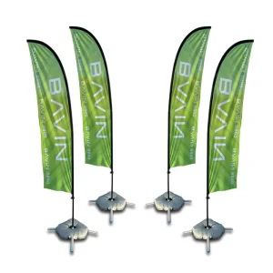 Custom Double Sided Polyester Fabric Banner Feather Flag Kit Fiberglass Portable Flying Pennant Advertising Promotion Signs