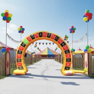 Custom Event Decoration Inflatable Arch Plim Party Decoration Inflatable Stage Background Arch Festival Celebration