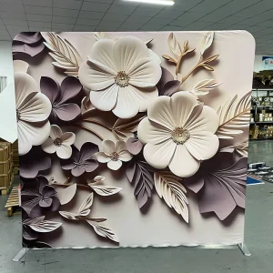 Custom Event Pop Fabric Backdrop Stand Banner Tension Fabric Display Backdrop Wall With Accessories For Flag Banners Display