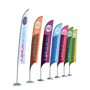 Custom Feather Flags High Quality Outdoor Promotion Banners Eye Catching Beach Flags Made for Business Events
