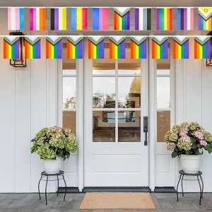 Custom Flag Rainbow Pride Flag Double Sided Polyester Rainbow Banner Decoration for Gay Pride Parade Party Outdoor Yard Deco