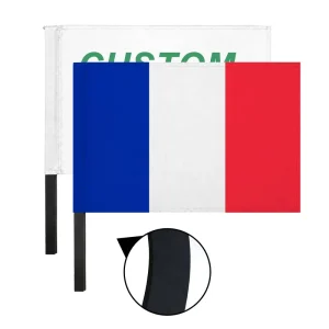 Custom France Handheld Flag 30x45cm EVA Foam Grip Bendable Rally Stick Factory Direct