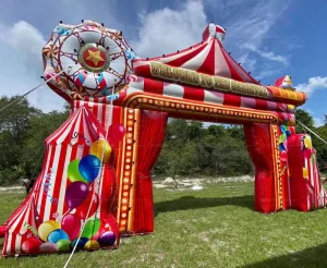 Custom Giant Circus Inspired Advertising Inflatable Carnival Entrance Arch for Kids and Adults Direct From Factory
