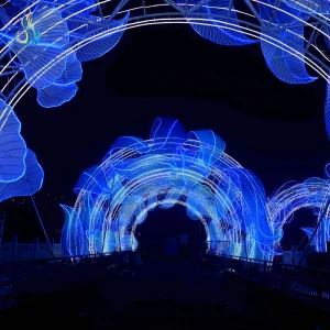 Custom Giant Glowing Arch Sculpture Light Waterproof Holiday Festival Lantern for Outdoor Theme Light Decoration