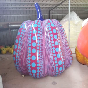 Custom Giant Outdoor Fiberglass Resin Halloween Pumpkin Sculpture Statue Party Event Holiday Farm Commercial Decoration Project