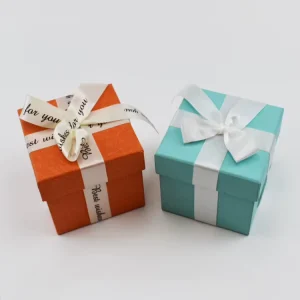 Custom Gift Packaging Box for Christmas with Ribbon Small and Exquisite Gift Box with Lid