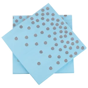 Custom Gold Stamped Square Modern Disposable Eco Friendly Wood Plup Napkins for Earth Day Christmas Easter Parties