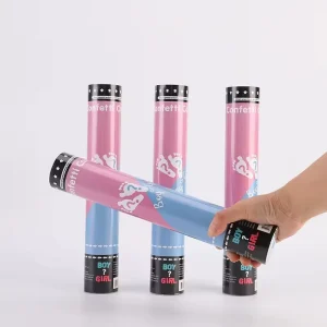Custom Handheld Gender Reveal Paper Blue Pink Biodegradable Confetti Poppers for Surprise Party Baby Shower Any Party