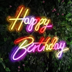 Custom Happy Birthday Party Neon Sign Led RGB Neon Sign Light Logo Neon Sign For Wedding Wall Decor Birthday Decoration Lamp
