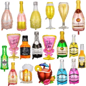 Custom Helium For Champagne Bottle Balloon Whisky Foil Balloons For Christmas Thanksgiving Party Christmas