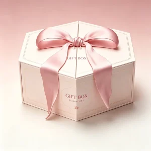 Custom Hexagonal Rigid Gift Box With Satin Bow Multi-color Wedding Holiday Favor Packaging Box Custom Logo